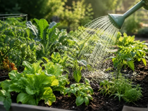how to water a vegetable garden