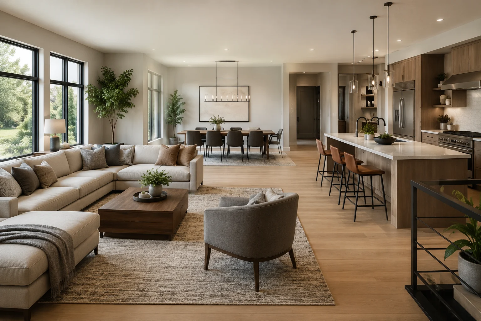 indoor furniture layout ideas for open floors